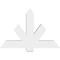 Ekena Millwork Kennewick Architectural Grade PVC Gable Bracket, 48"W x 32"H x 6"D x 6"F, 16/12 Pitch GBP048X32X0606KEN00 - alternate 2